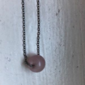 Necklace with light pink ball